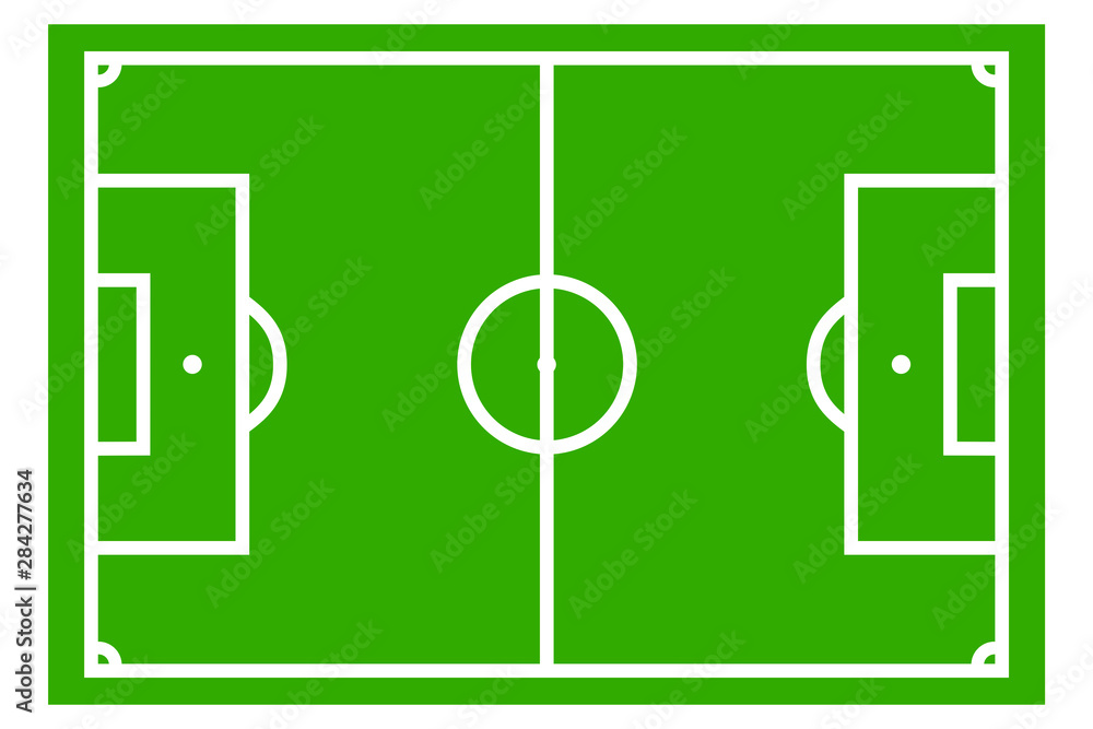 Fußballfeld als Vorlage für Aufstellung Stock Illustration | Adobe Stock