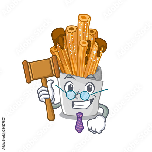 Judge churros in the wooden character jar
