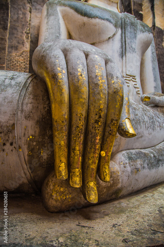 Buddha in Sukhothai historical park in thailand