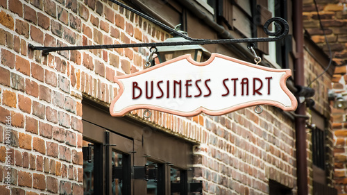 Street Sign BUSINESS START © Thomas Reimer