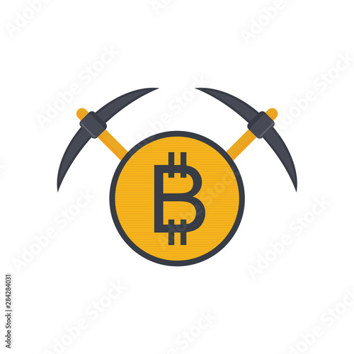 digital crypto currency money bitcoin vector