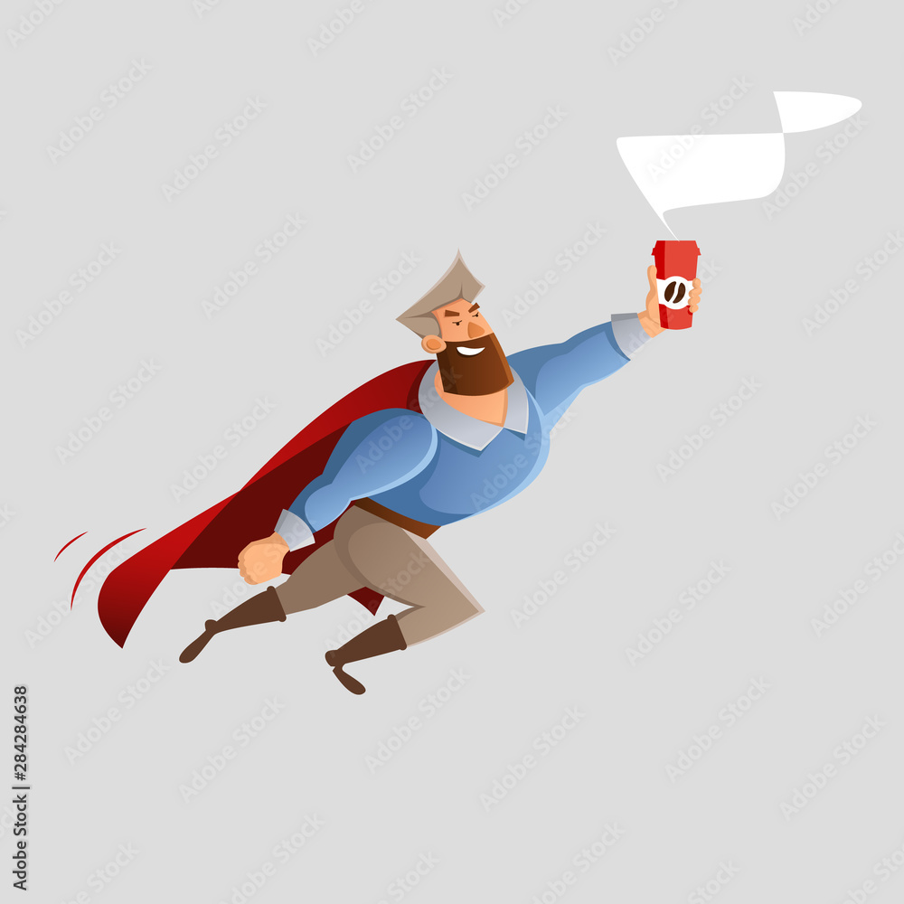 CoffeeMan with cup of Coffee. Vector stock illustration, EPS 10. CoffeeMan with cup of Coffee. Vector stock illustration, EPS 10.