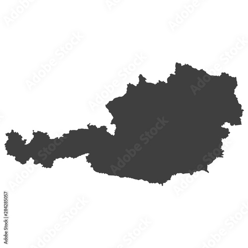 vector map of Austria on white background