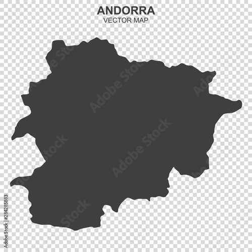 vector map of Andorra on transparent background