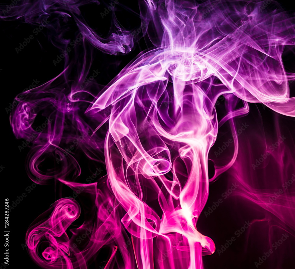 Colored smoke on black background Colored smoke on black background