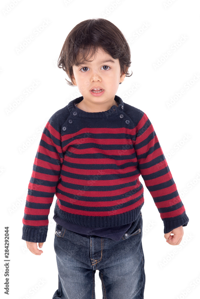 little boy posing isolated in white little boy posing isolated in white