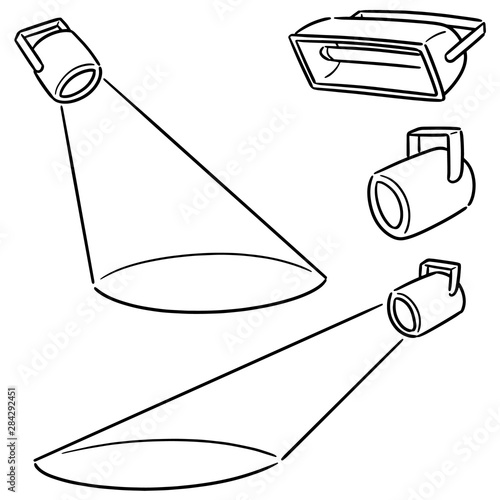 vector set of spotlight