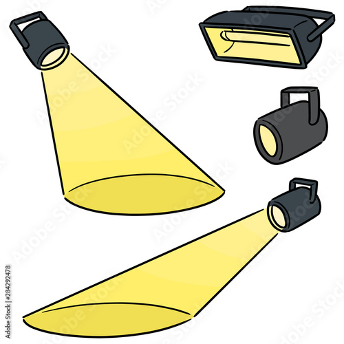 vector set of spotlight