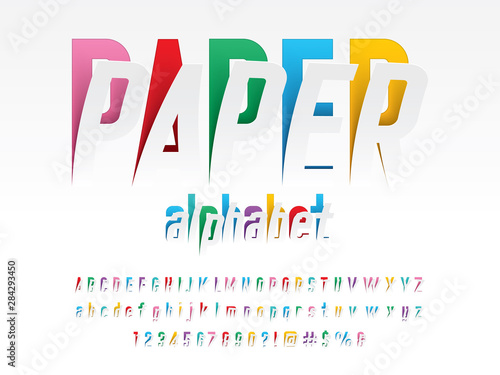 Peel off style alphabet design with uppercase, lowercase, numbers and symbols
