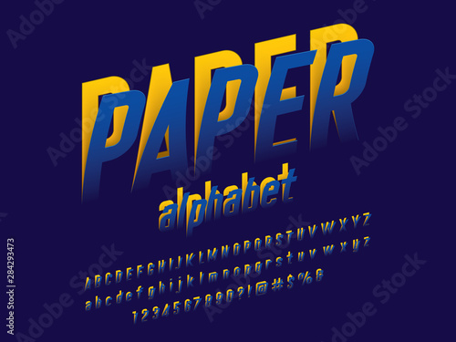 Peel off style alphabet design with uppercase, lowercase, numbers and symbols