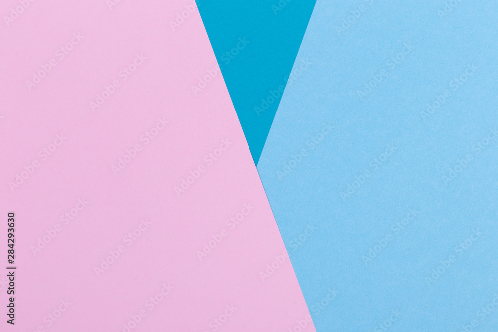 Paper pink, blue, pastel empty background, geometrically located. Color blank for presentations, copy space. Paper pink, blue, pastel empty background, geometrically located. Color blank for presentations, copy space.