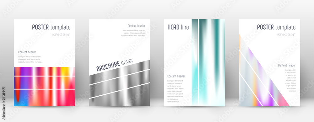 Flyer layout. Geometric imaginative template for B