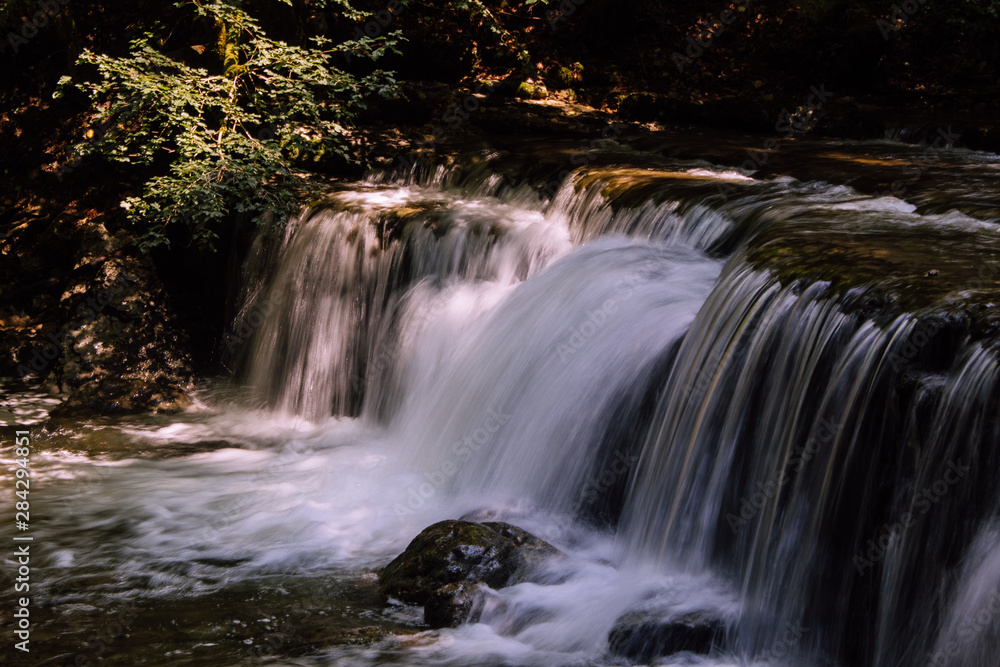 Waterfalls in Jura, hedgehog waterfalls