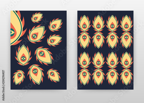 Abstract eye looking design for annual report, brochure, flyer, poster. Seamless background vector illustration for flyer, leaflet, poster. Business abstract A4 brochure template.