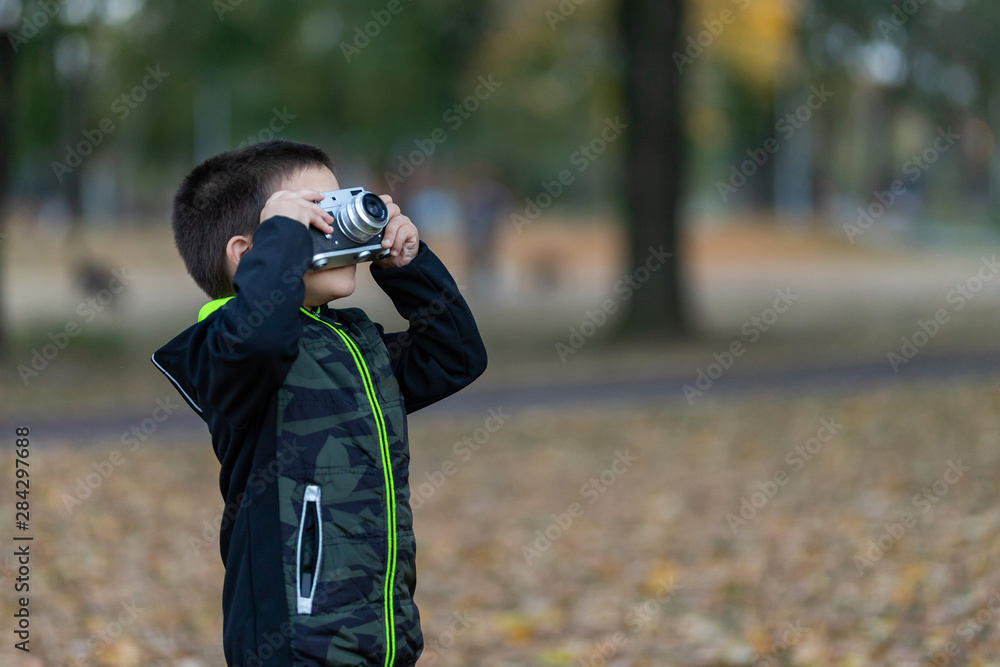 Little Boy with Retro Camera Little Boy with Retro Camera