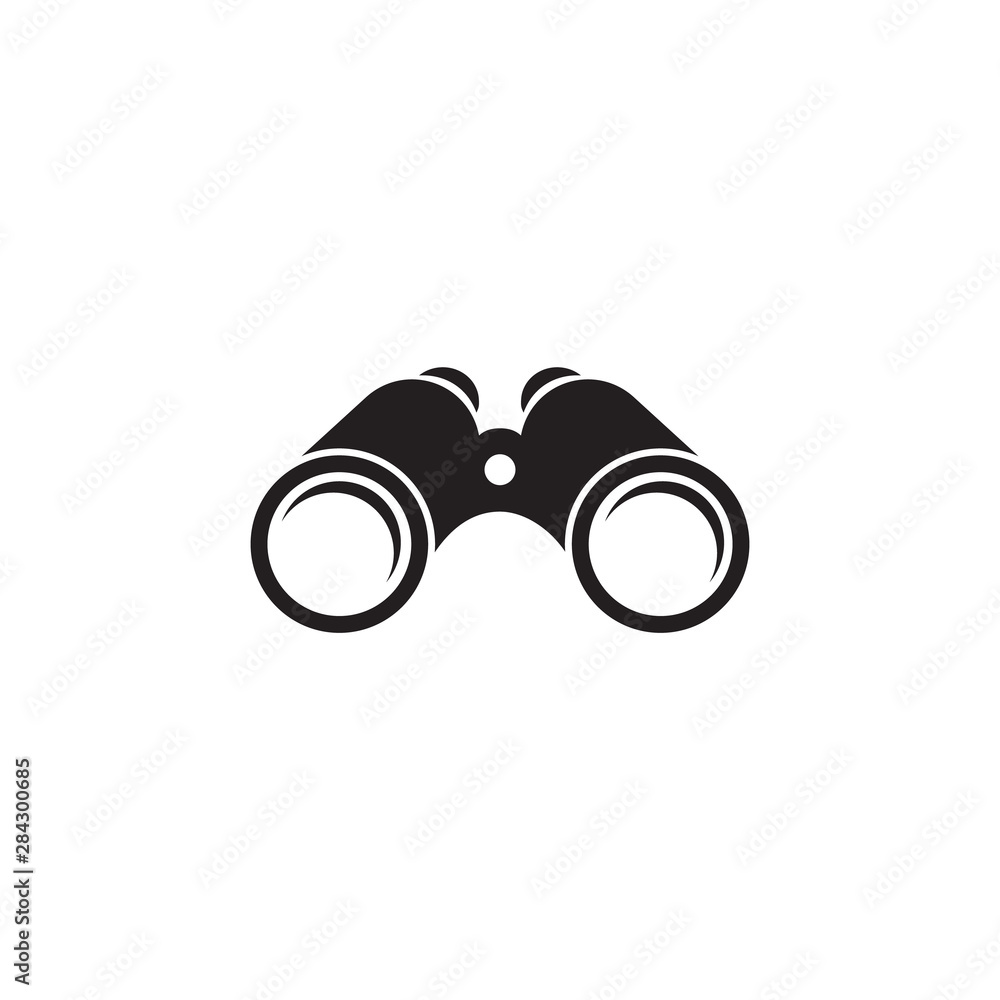 Illustration of binoculars icon on white background. Illustration of binoculars icon on white background.