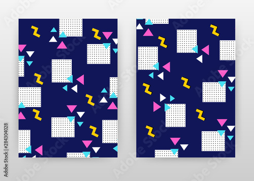 Colorful dotted blue design for annual report, brochure, flyer, poster. Anstract blue background vector illustration for flyer, leaflet, poster. Business abstract A4 brochure template.