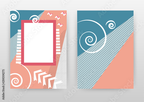 COlorful red, frame, blue design for annual report, brochure, flyer, poster. Abstract colorful background vector illustration for flyer, leaflet, poster. Business abstract A4 brochure template.