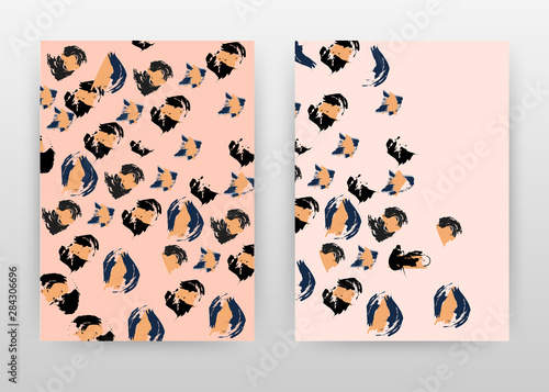 Blacj bisque elements design for annual report, brochure, flyer, poster. Pink background background vector illustration for flyer, leaflet, poster. Business abstract A4 brochure template.