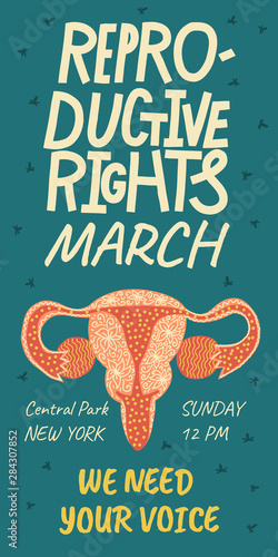 Sugar and spice and reproductive rights. Vertical flyer.