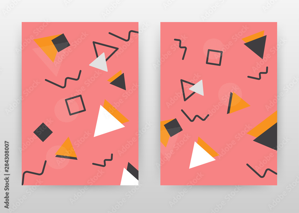Geometric minimalist triangles frames on red design for annual report, brochure, flyer, poster. Minimalist background vector illustration for flyer, leaflet. Business abstract A4 brochure template. Geometric minimalist triangles frames on red design for annual report, brochure, flyer, poster. Minimalist background vector illustration for flyer, leaflet. Business abstract A4 brochure template.