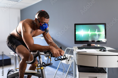 Man doing a fitness test