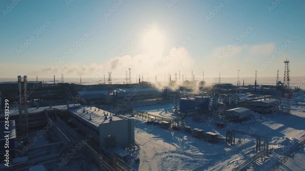 gas distribution station in the northern region of Russia gas distribution station in the northern region of Russia