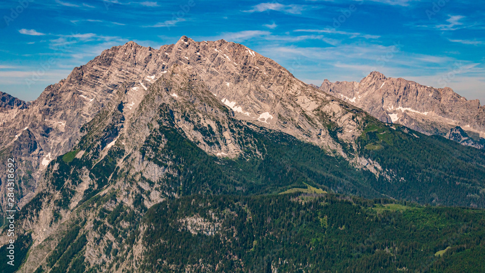 Fototapeta premium Beautiful alpine view at the famous Jenner summit near Berchtesgaden, Bavaria, Germany