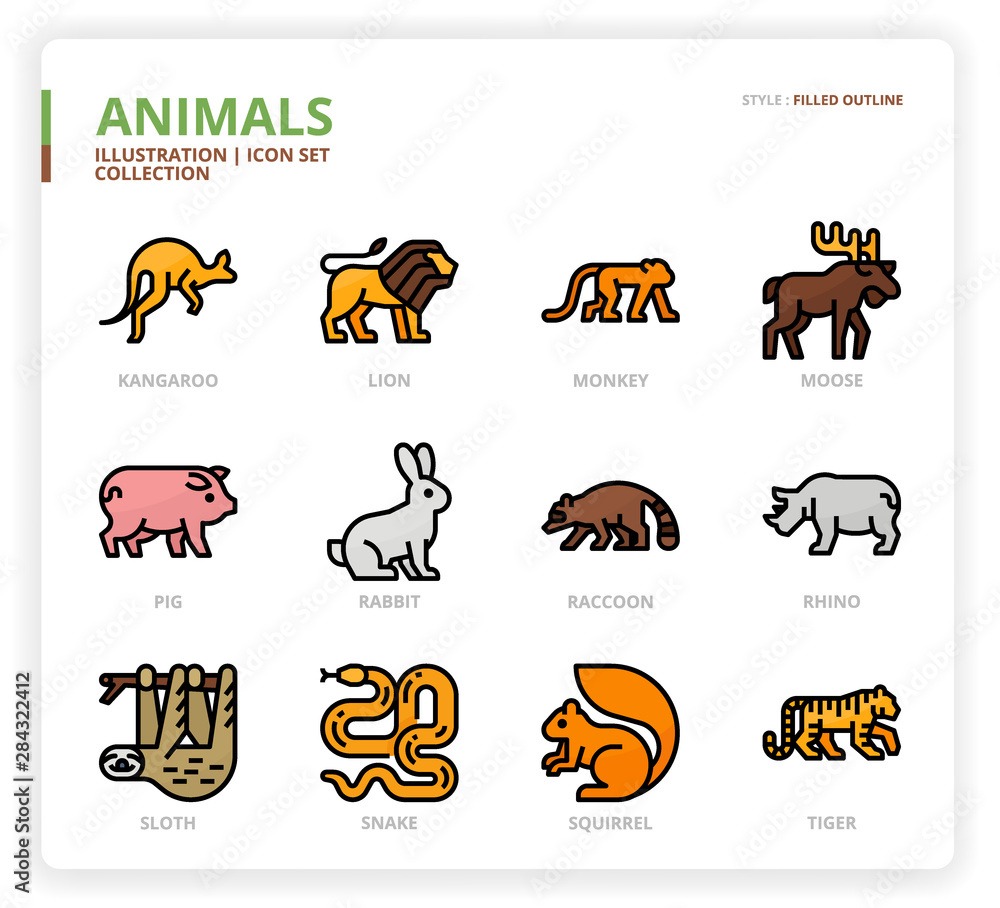 Animal icon set