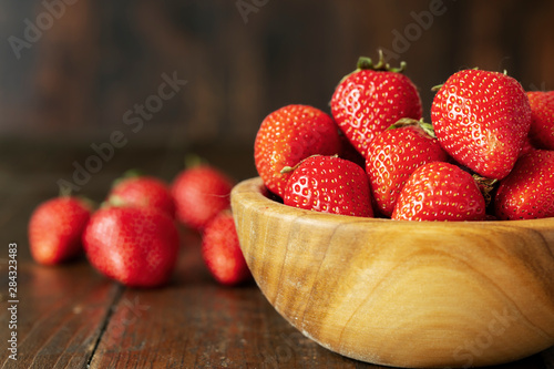 fresh strawberries in a plate