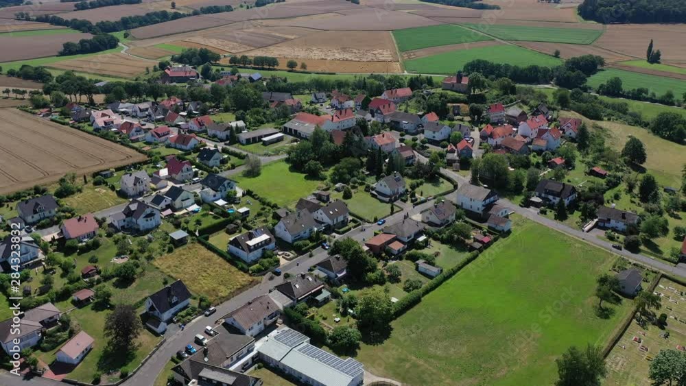 Trockenbach in Hessen aus der Luft Trockenbach in Hessen aus der Luft