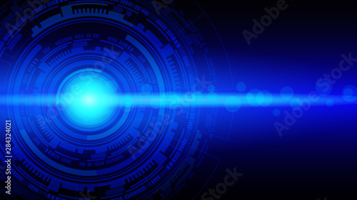 Blue technology futuristic background flare