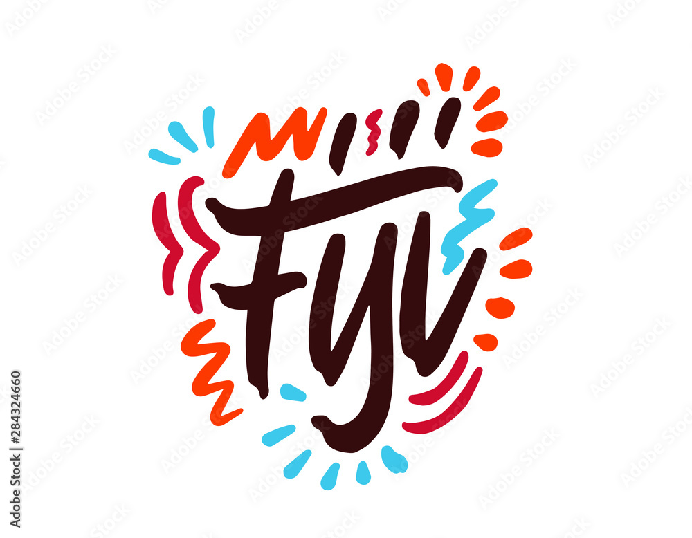 Fototapeta premium Fiji handwritten Republic name. Modern Calligraphy Hand Lettering for Printing,background ,logo, for posters, invitations, cards, etc. Typography vector.