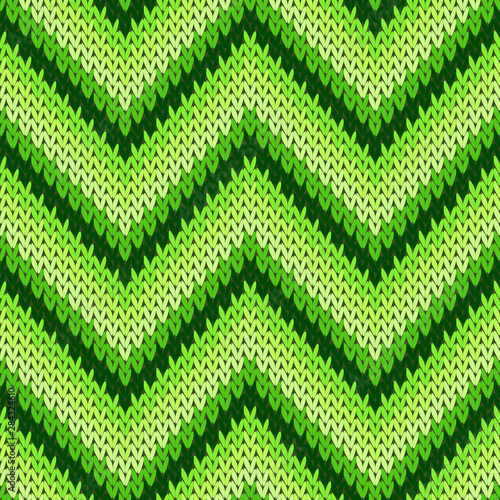 Close up zigzag chevron stripes knitted texture 