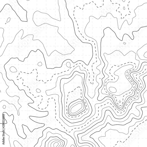 Topographic map. Topographical background. Linear graphics. Vector illustration.