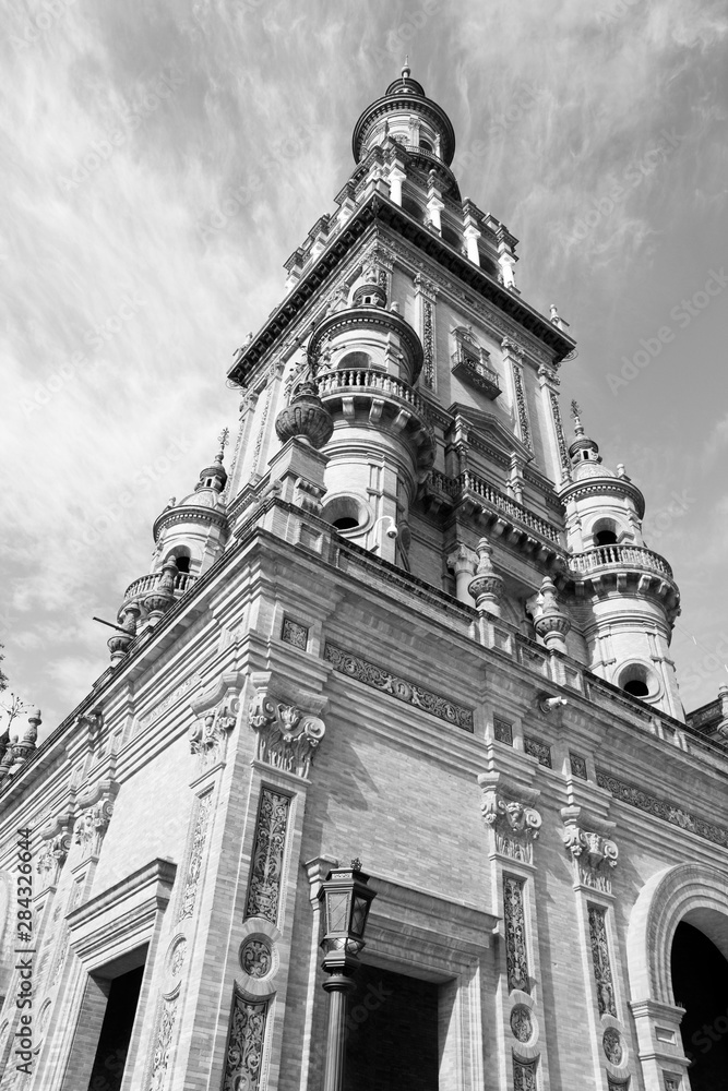 Seville. Black and white photo. Seville. Black and white photo.
