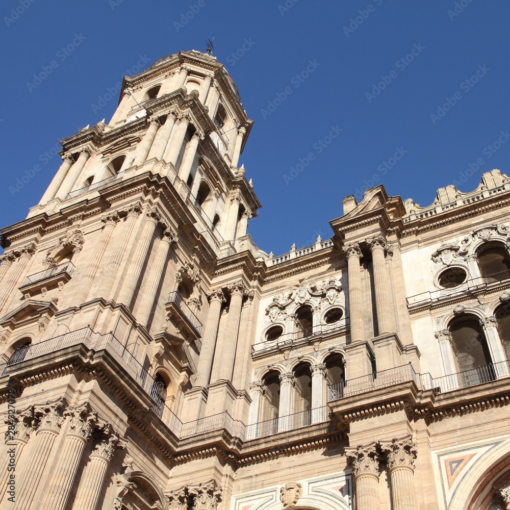 Malaga cathedral. Landmark city of Andalusia.