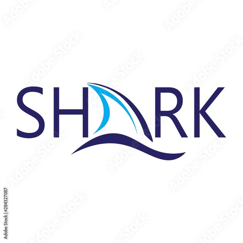 blue shark logo vector