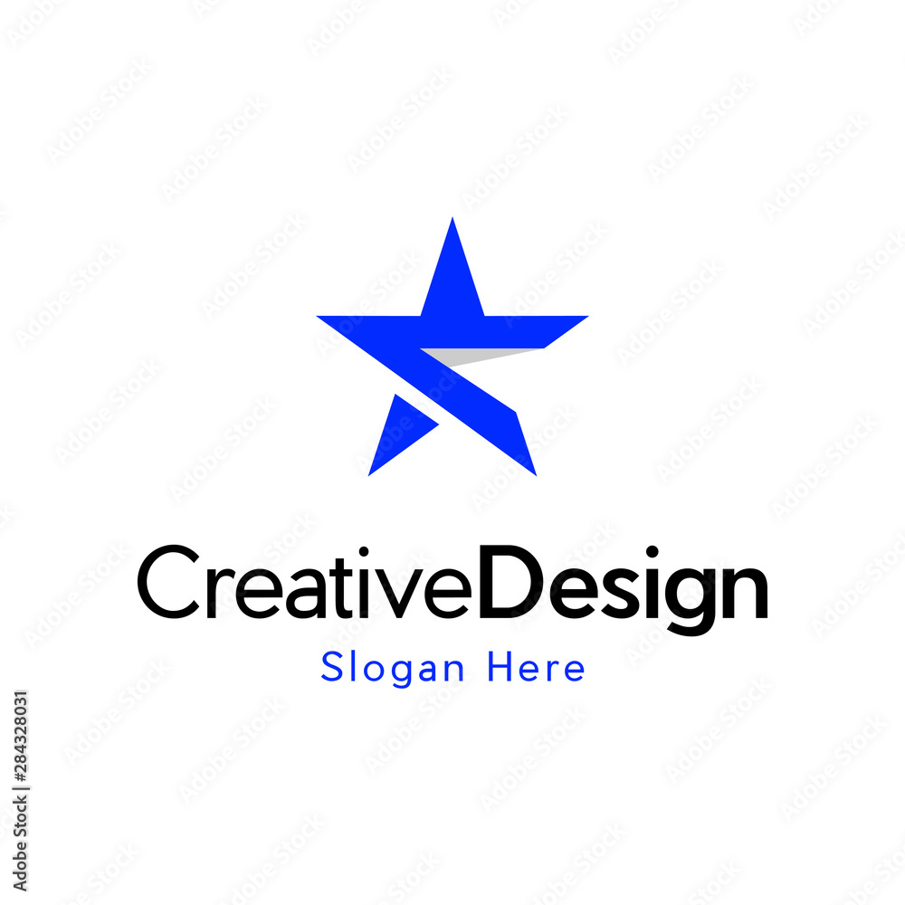 blue Star Logo Vector, Star Logo With Symbol Sign Icon blue Star Logo Vector, Star Logo With Symbol Sign Icon