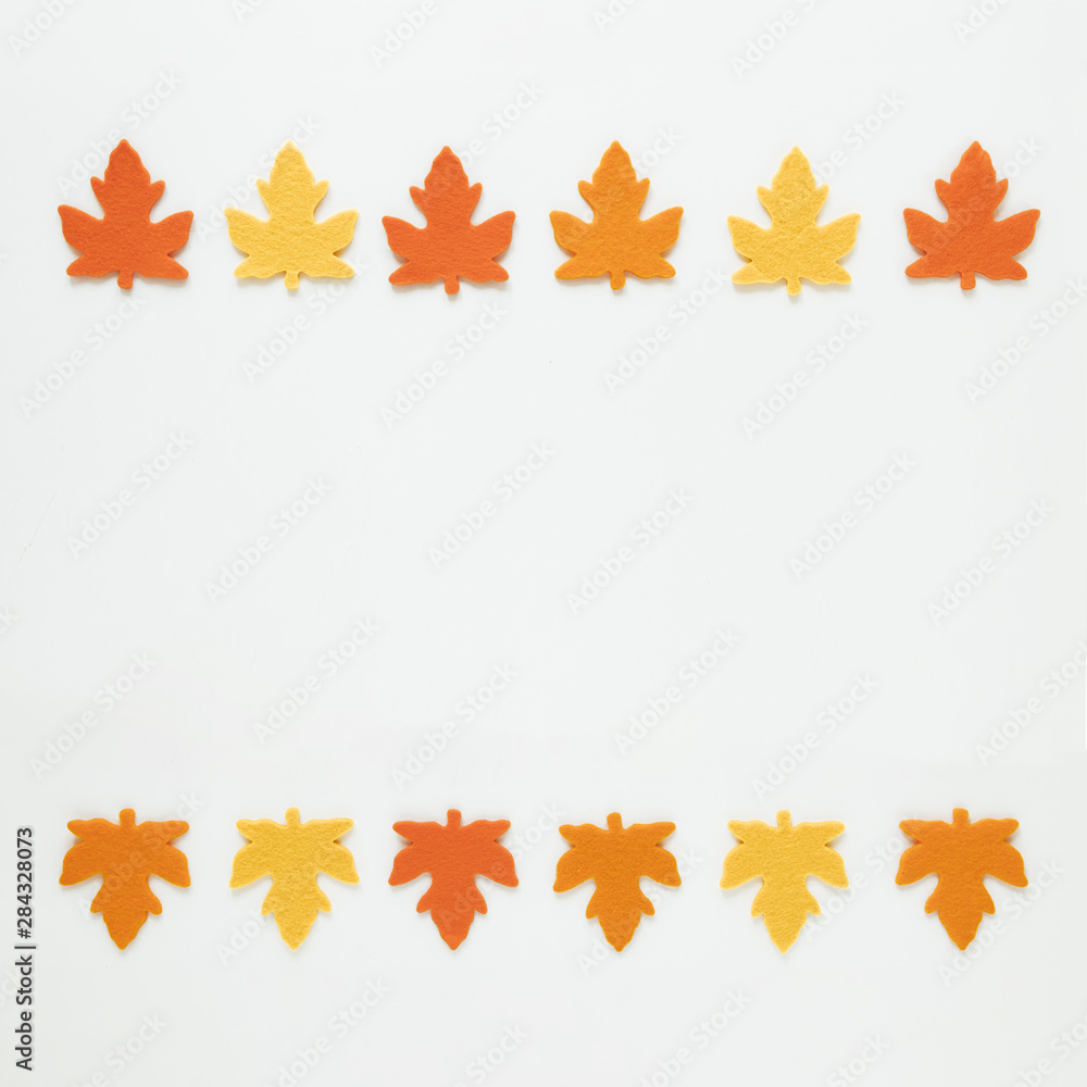Top view autumn leaves with copy space Top view autumn leaves with copy space