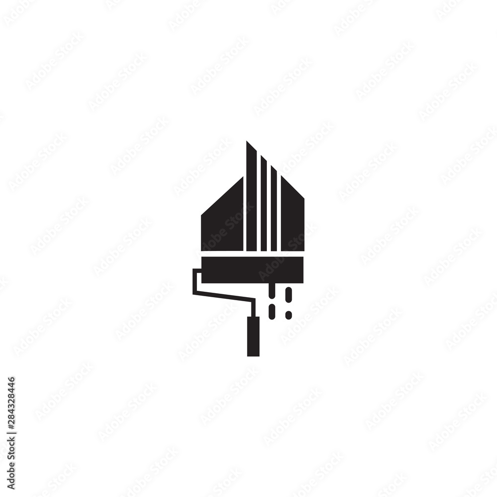 Home painter icon logo design vector template Home painter icon logo design vector template