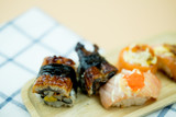 Salmon Sushi and Smoked Eel Sushi Roll