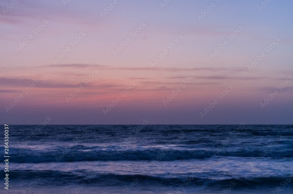 Beautiful ocean view after sunset
