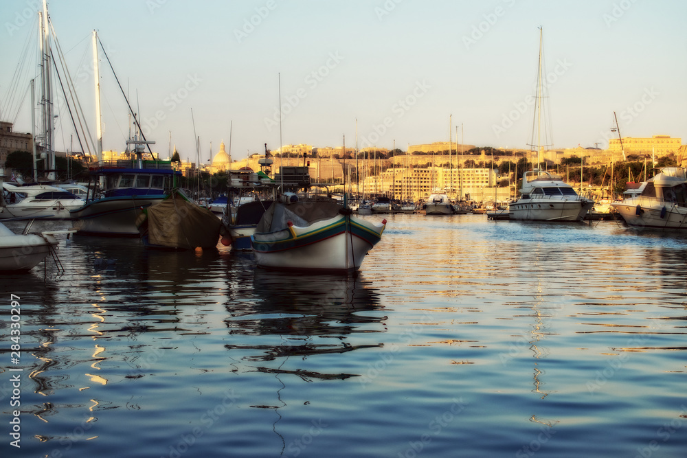A Yacht Marina in Msida, Malta