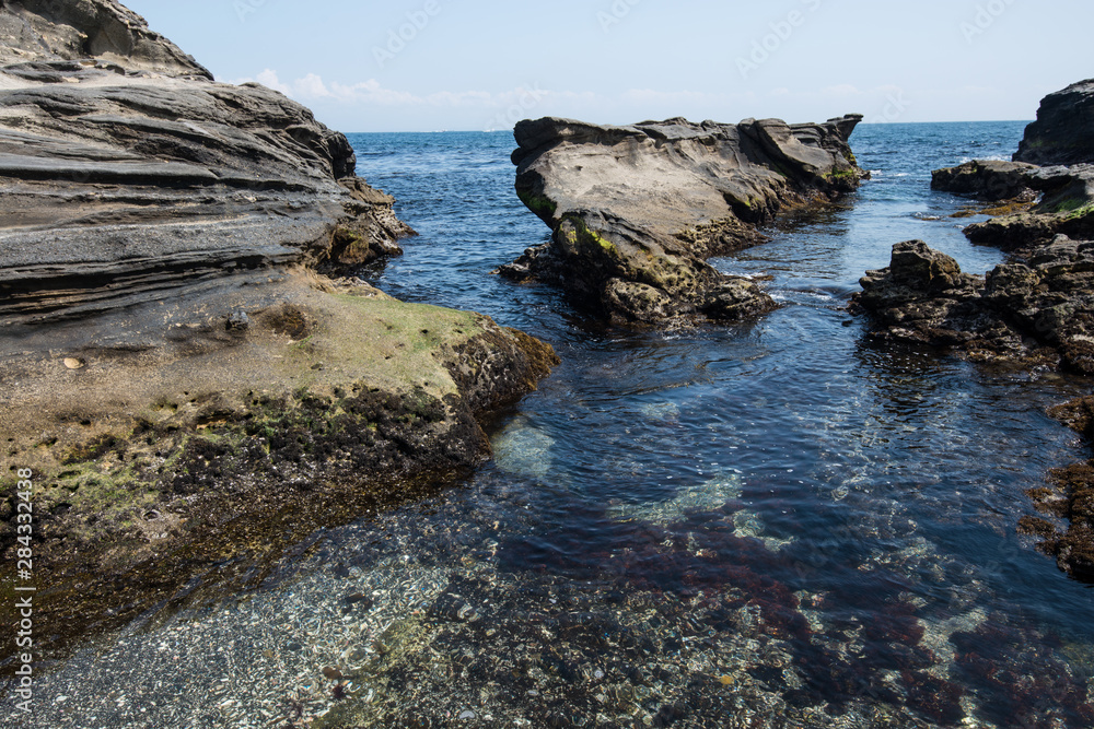 城ヶ島 赤羽根崎の岩礁地帯