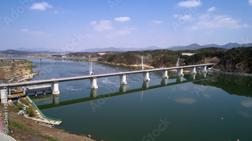 Wallpaper Mural Yeojubo. Namhan River in Yeoju-si, South Korea. Torontodigital.ca