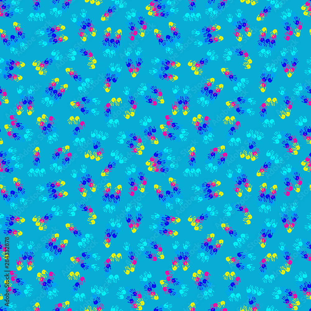 Abstract letter seamless pattern. Blue background for design newborn. Wallpaper, wrapping, fabric textile, diaper, t-shirt for child Abstract letter seamless pattern. Blue background for design newborn. Wallpaper, wrapping, fabric textile, diaper, t-shirt for child