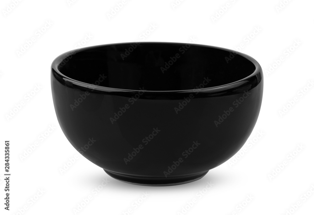 black ceramic bowl isolate on white background black ceramic bowl isolate on white background