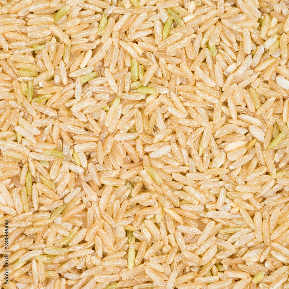 Brown rice top view for texture or background Brown rice top view for texture or background