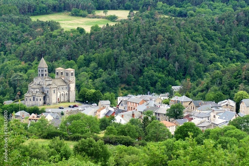 Vue panoramique du village de Saint-Nectaire, Puy-de-dôme, France